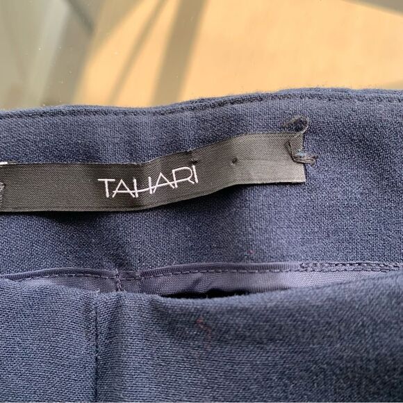 TAHARI BLUE STRIAGHT LEG PANTS - Picture 10 of 13